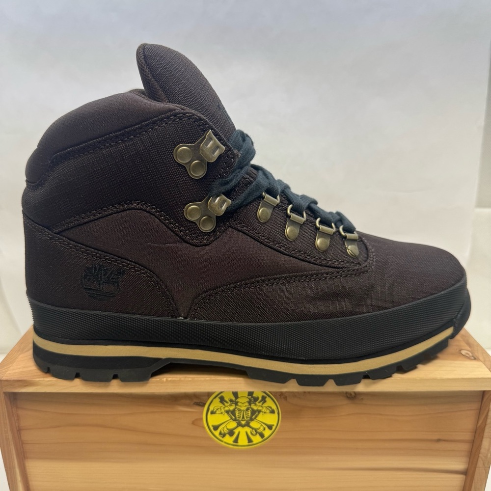 Timberland Euro Hiker Mid Dark Brown Lace-up Hiking Boots Men’s Size 9.5
